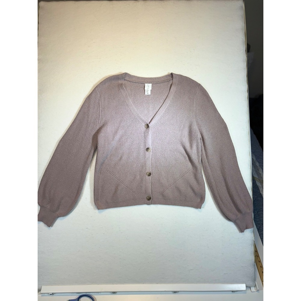 Joie Womens Cardigan Sweater XL Extra Large Button Front Long Sleeve Mauve